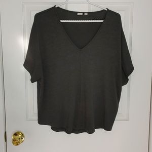 Women's Dark Green V-Neck blouse